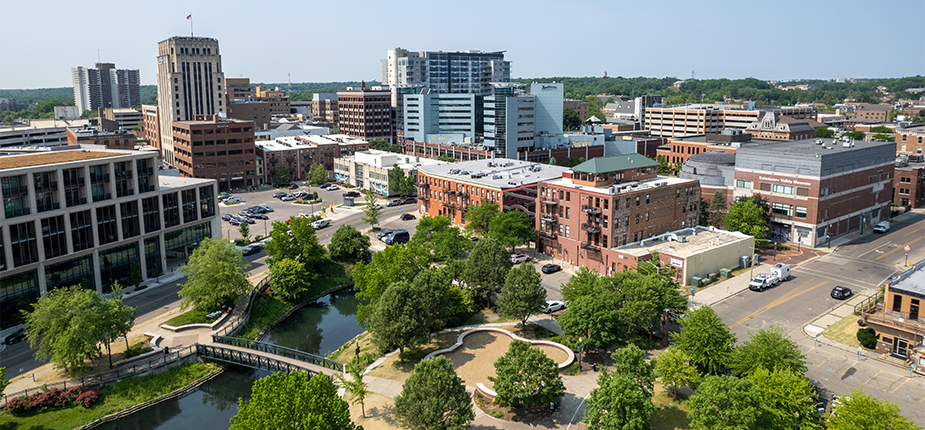 Downtown Kalamazoo, one of the many Michigan communities made stronger through the Buy Michigan program
